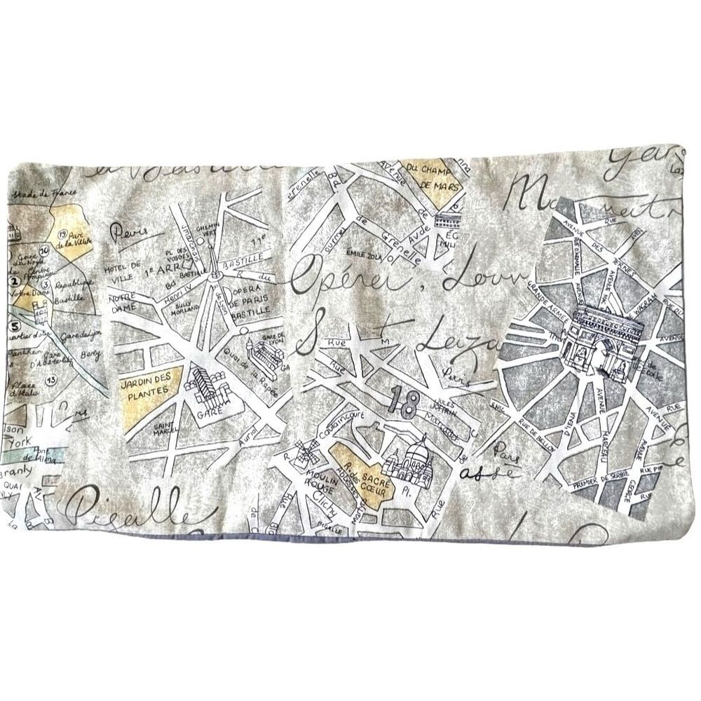 Handmade Throw Accent Pillow Cover Paris France French Pattern. NEW.